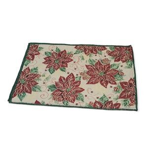 Set of 4 poinsettia placemats